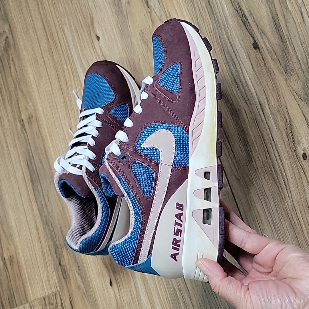 Nike Air Stab Teal Champagne Burgundy
